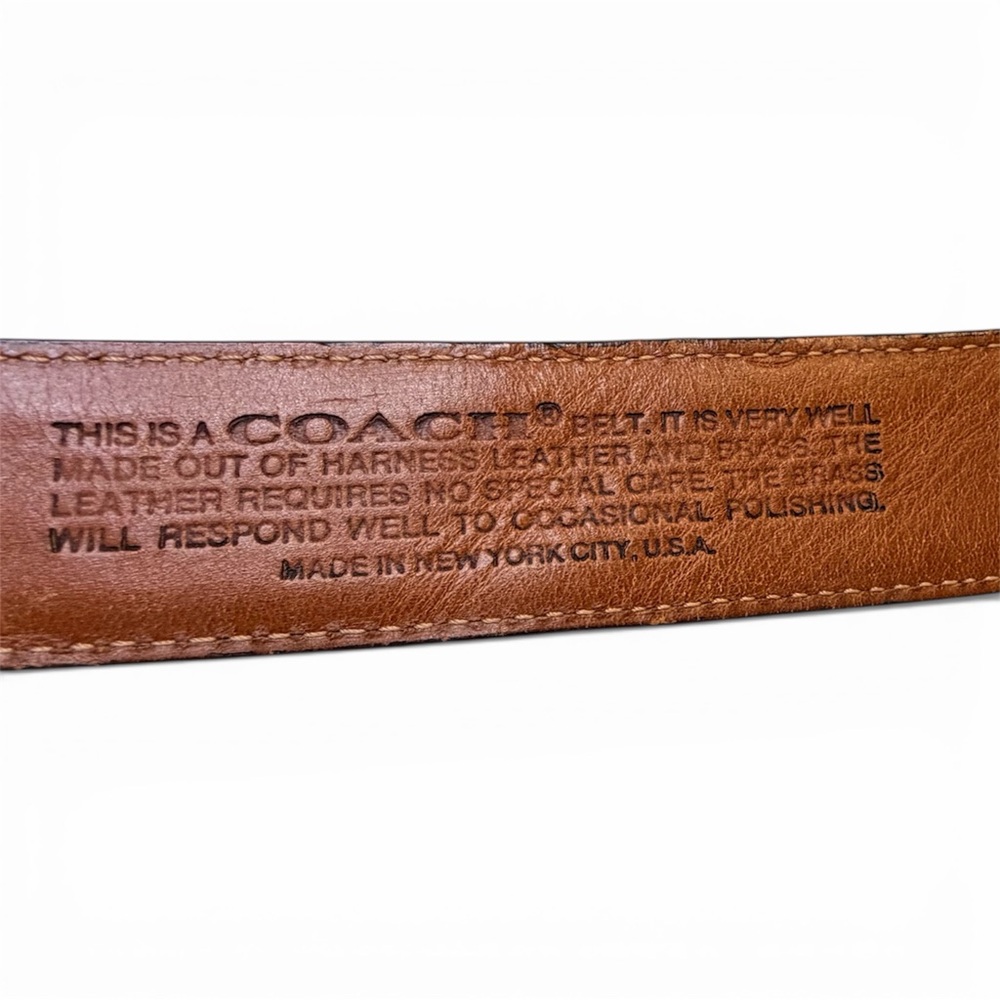 COACH Brown Leather Belt with Square Gold Buckle 6702 - Picture 2 of 7